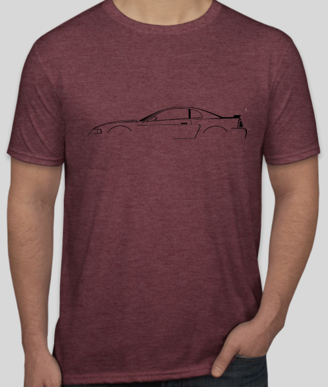 Mustang Orange Generational Silhouette T-Shirt - Free Shipping