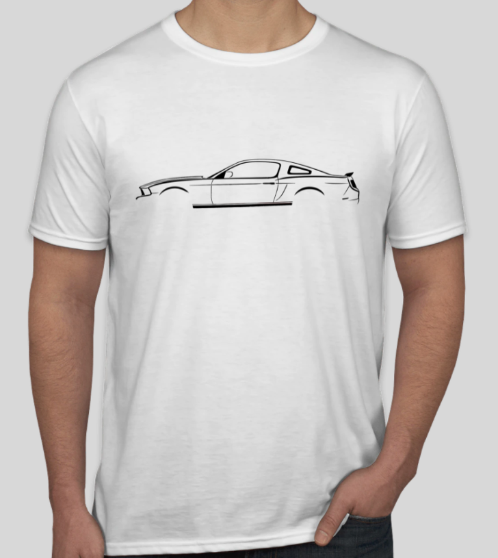 S197 Mustang Silhouette T-Shirt CHOOSE Your COLOR | 417 FOX